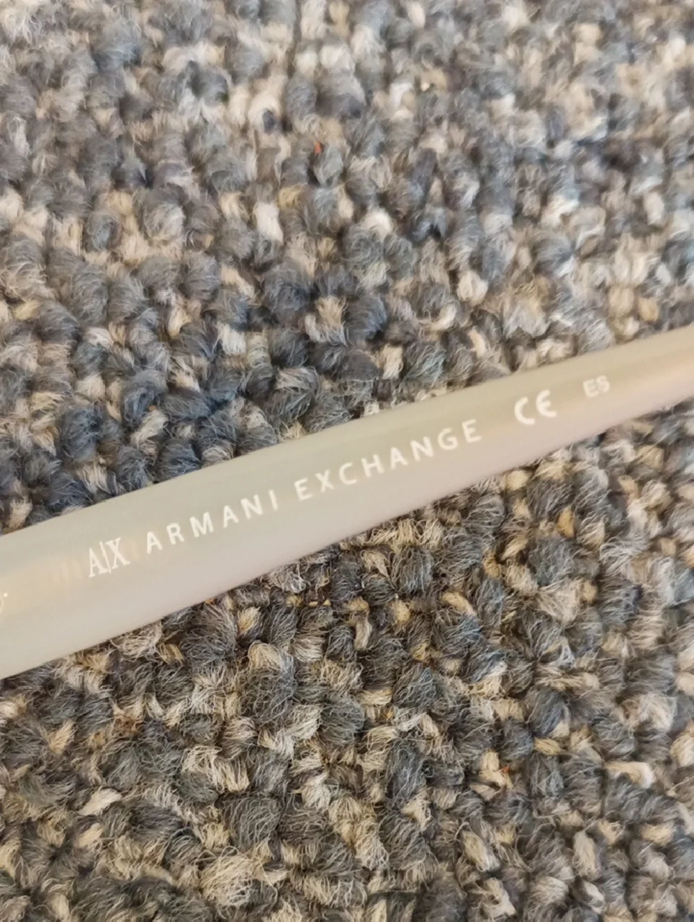 Armani Exchange Unisex Rectangular Glasses in Black and Silver